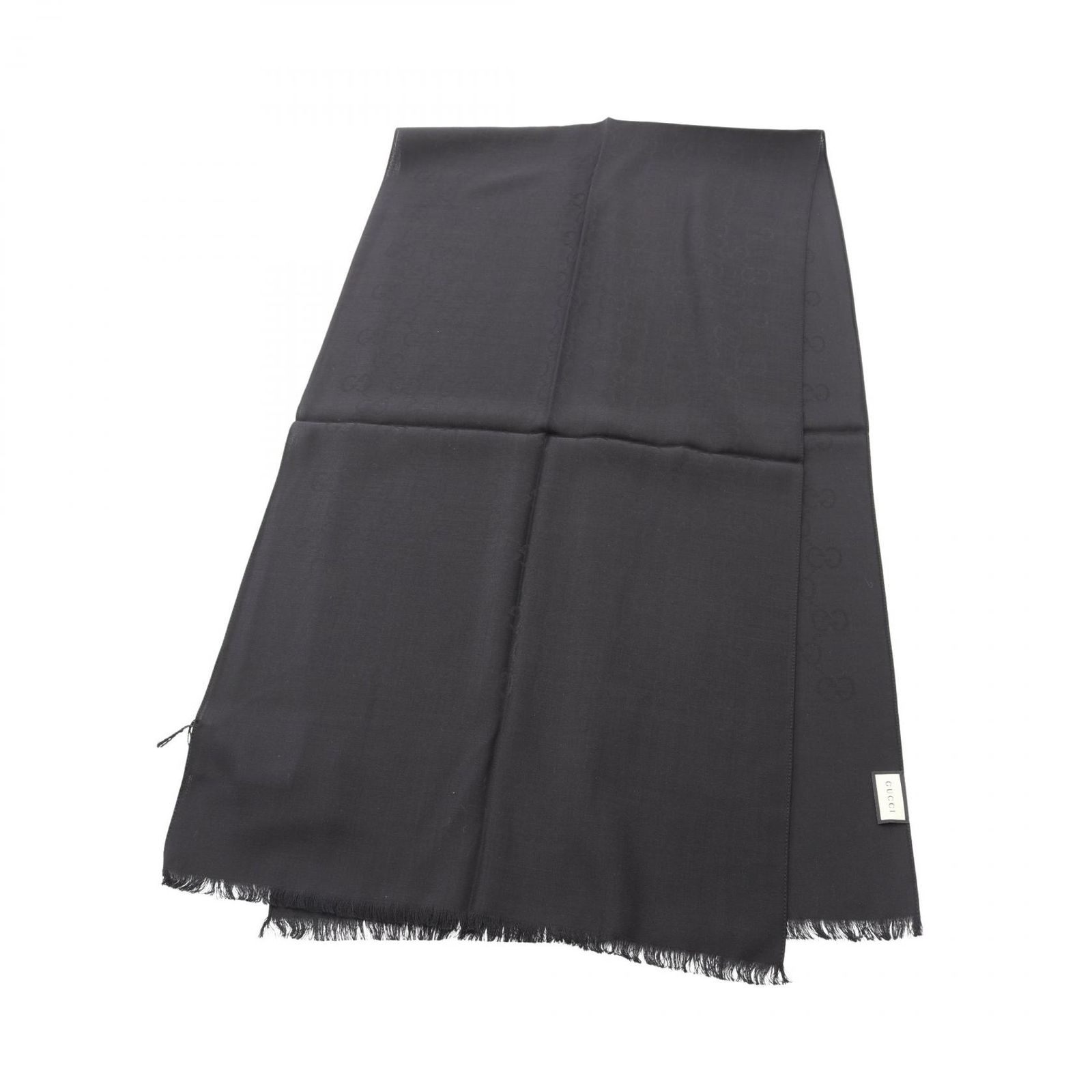 グッチ GUCCI ストール GG柄 1659043G6461000 ブラック ウール シルク
