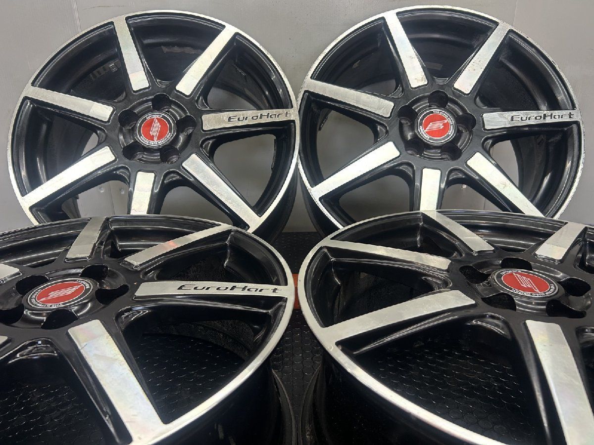 ENKEI EuroHart エンケイ ユーロハート 17インチ 4本 7J5HPCD100+50 ブラポリ 6スポーク プリウス レガシィ インプレッサ等　(SHF020) ENKEI EuroHart エンケイ ユーロハート 17インチ 4本 7J5HPCD100+50