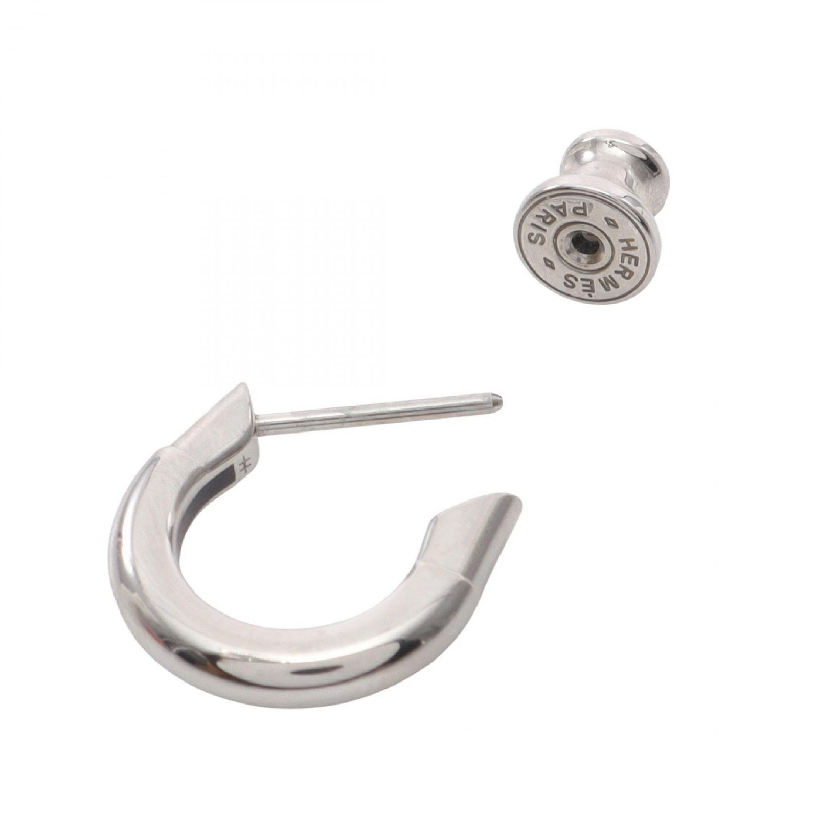 エルメス HERMES ピアス サボ シングル ステンレススチール 片耳ピアス