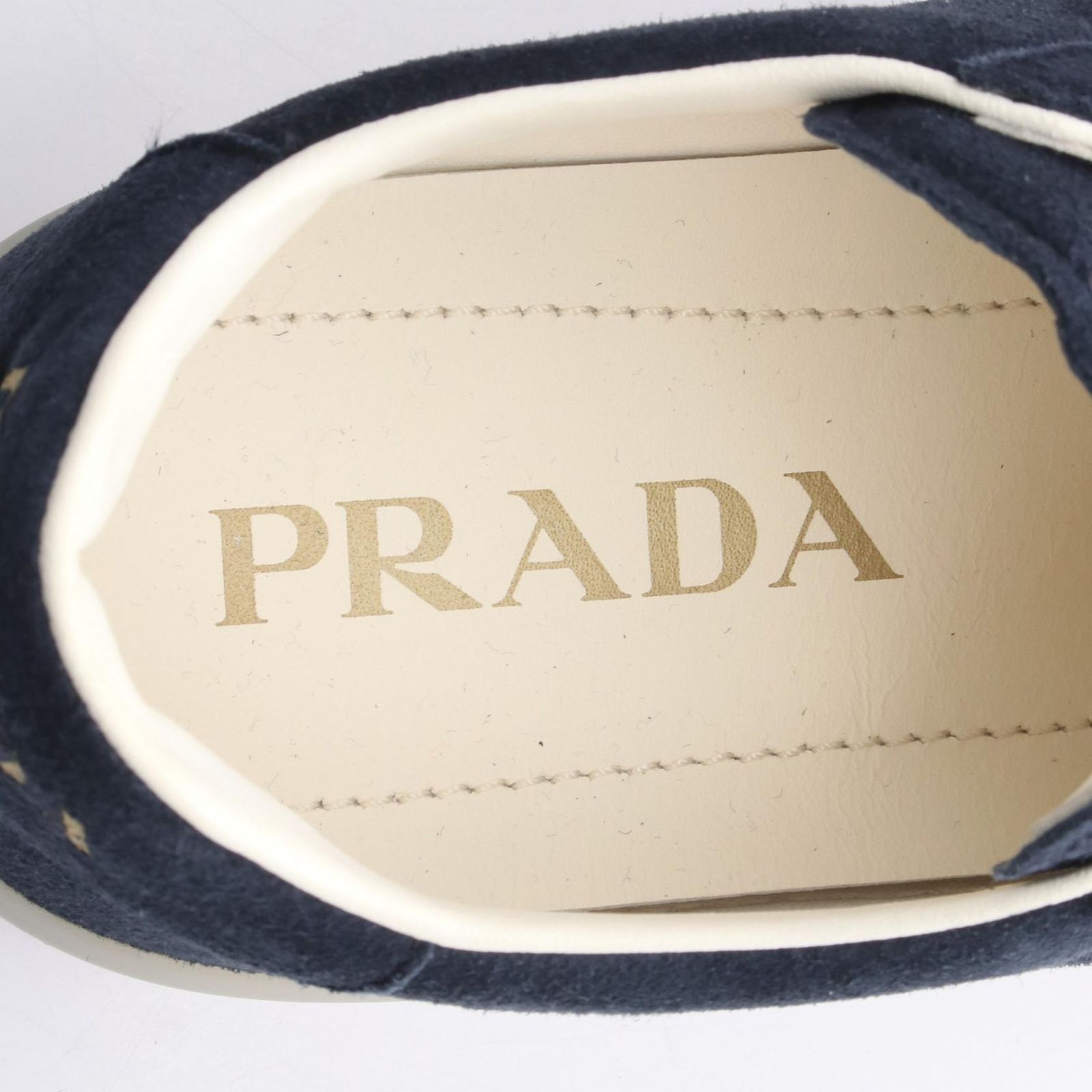 プラダ PRADA スニーカー トライアングルロゴ ネイビー スウェード