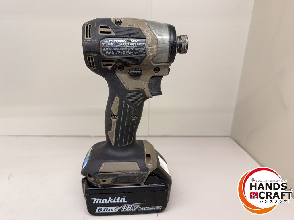  makita インパクトドライバ TD 173 D 18 V 6.0 Ahバッテリー×1 マキタ 電動インパクトドライバー ドリル ドライバー レンチ
