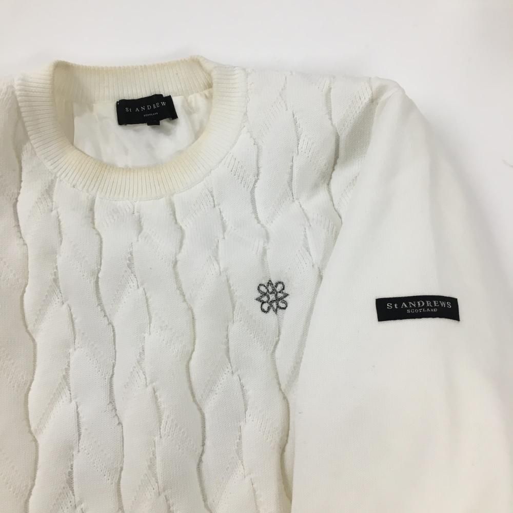 St ANDREWS ホワイト セーター L St.ANDREWS ニットセーター ホワイト - メルカリ