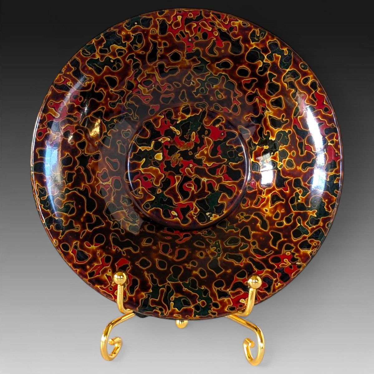 津軽塗り 唐塗 ソーサー セット 漆器 錦塗り 伝統工芸 菓子皿 小皿 和モダン