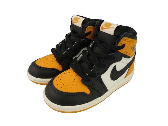 【お得，格安】 ナイキ NIKE JORDAN 1 RETRO HIGH OG TD TAXI ジョーダン1 レトロ タクシー 14cm スニーカー イエロー ☆AA★ スニーカー