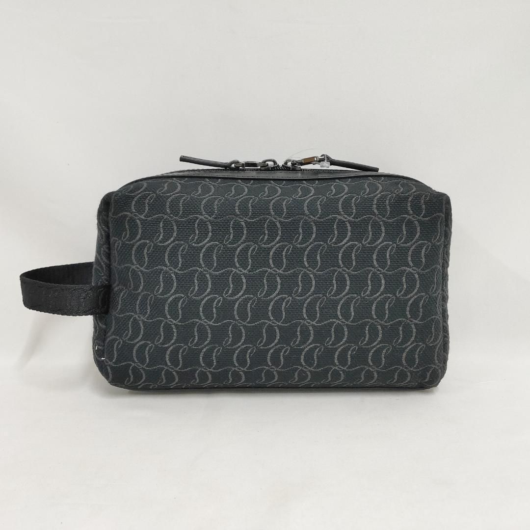 クリスチャン ルブタン ジップ N フラップ セカンドバッグ ブラック CHRISTIAN LOUBOUTIN