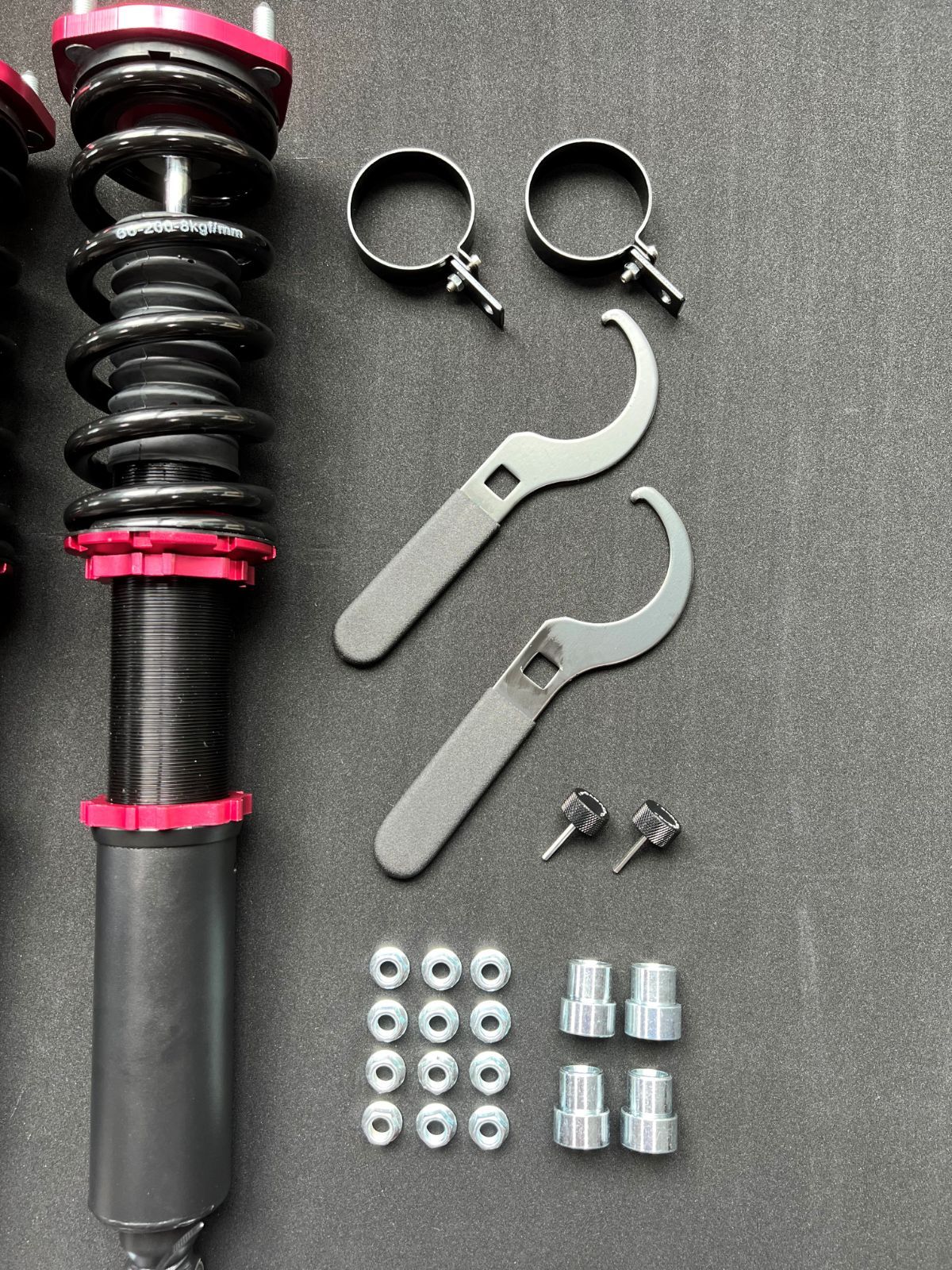 新品☆送料無料 210系 クラウン 減衰力36段調整式フルタップ車高調ダウンサス クラウン 【M's】 トヨタ 210 (AWS210) AIMGAIN BLACK DAMPER 車高調