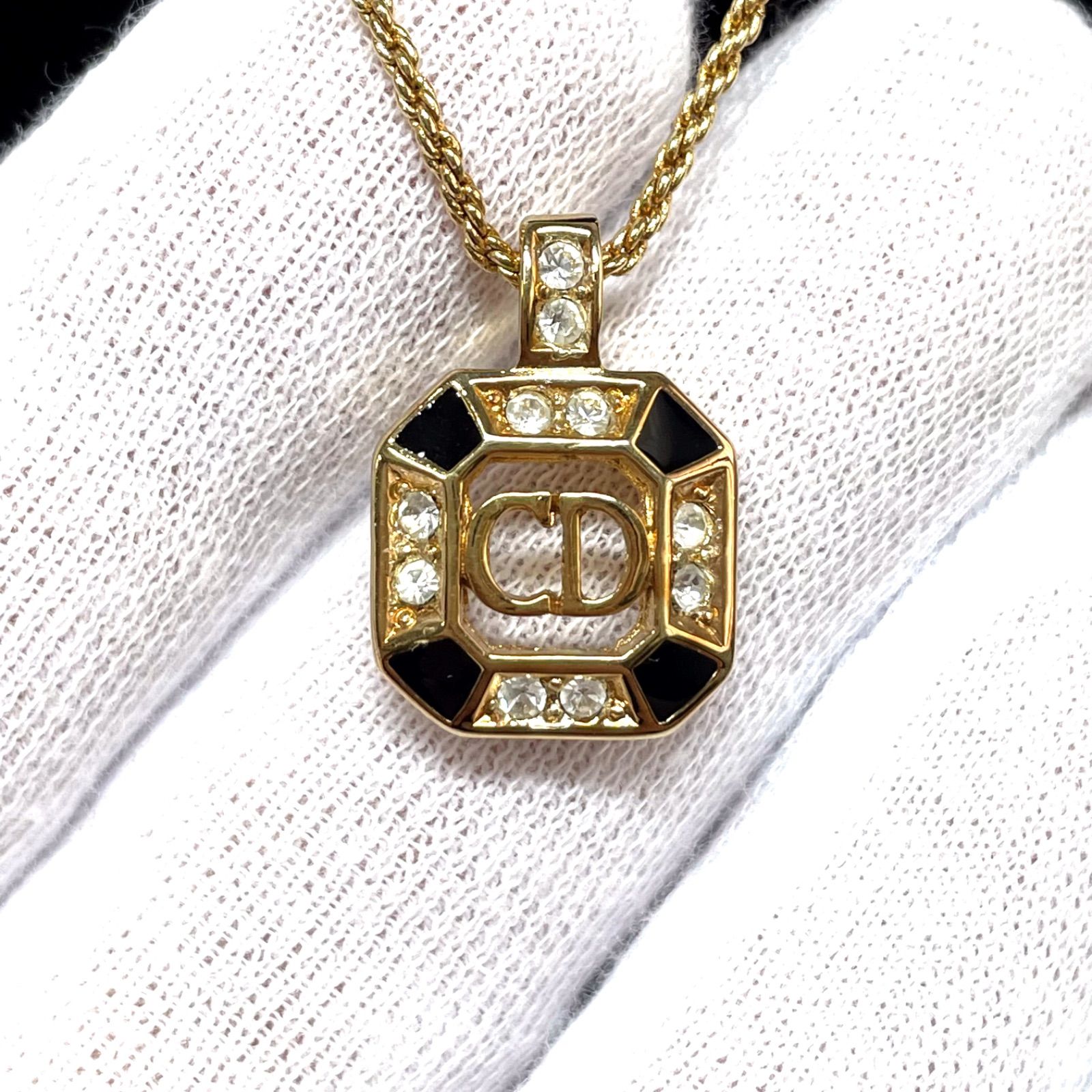 美品】 Christian Dior クリスチャンディオール ネックレス ゴールド 