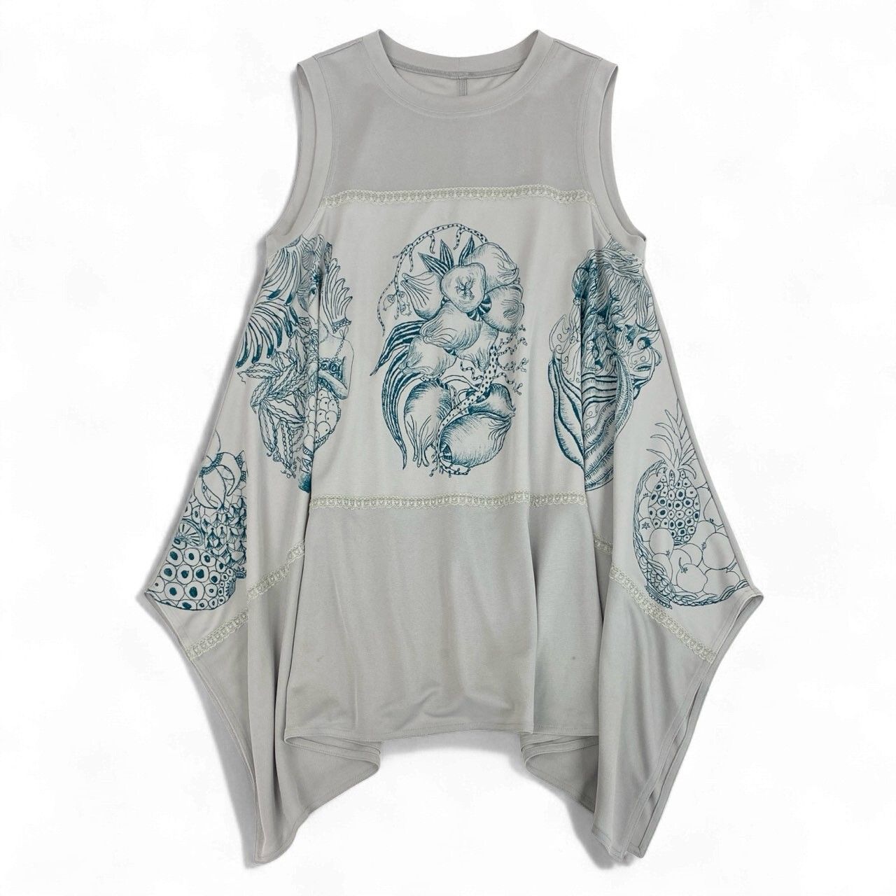 45 k 26 TOKUKO 1 er VOL トクコプルミエヴォル ノースリーブワンピース フ ワンピース イラストプリント レディース 女性用 9 グレーu 02 t