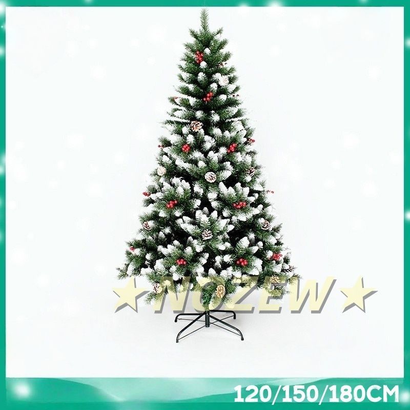新品 未使用 クリスマスツリー180cm雪化粧 松ぼっくり赤い実付き おしゃれ 屋外 北欧風ワイド スリム 枝幅自由 組立簡単グリーンツリー 好みの装飾でオリジナルツリー豊富な枝数 クラシックタイプ Xmas tree クリスマス 店舗用962-3226