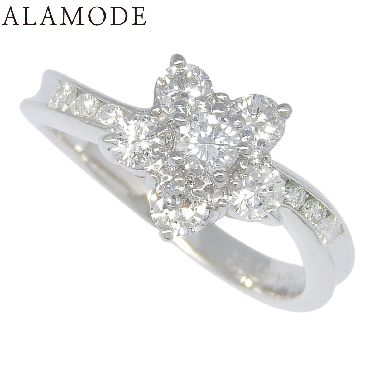 D0.71 ダイヤモンド フラワーリング プラチナ Pt900 リング・指輪