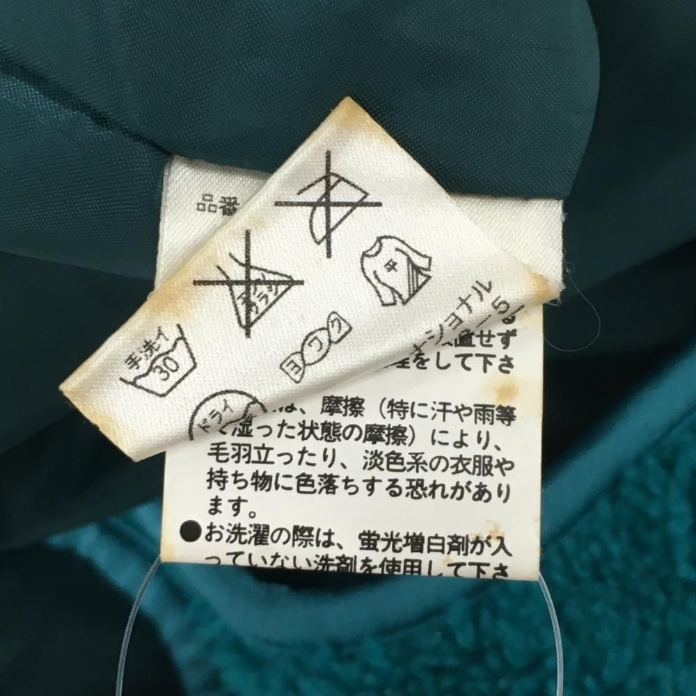 美品】パーリーゲイツ ボアベスト グリーン×ブルー 肩切替 メンズ 5(L