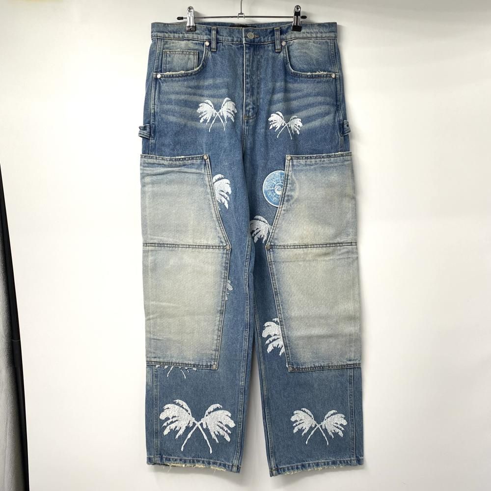 WIND AND SEA デニムパンツ ライトブルー 中古】WIND AND SEA×LIBERE モディファイペインターデニムパンツ