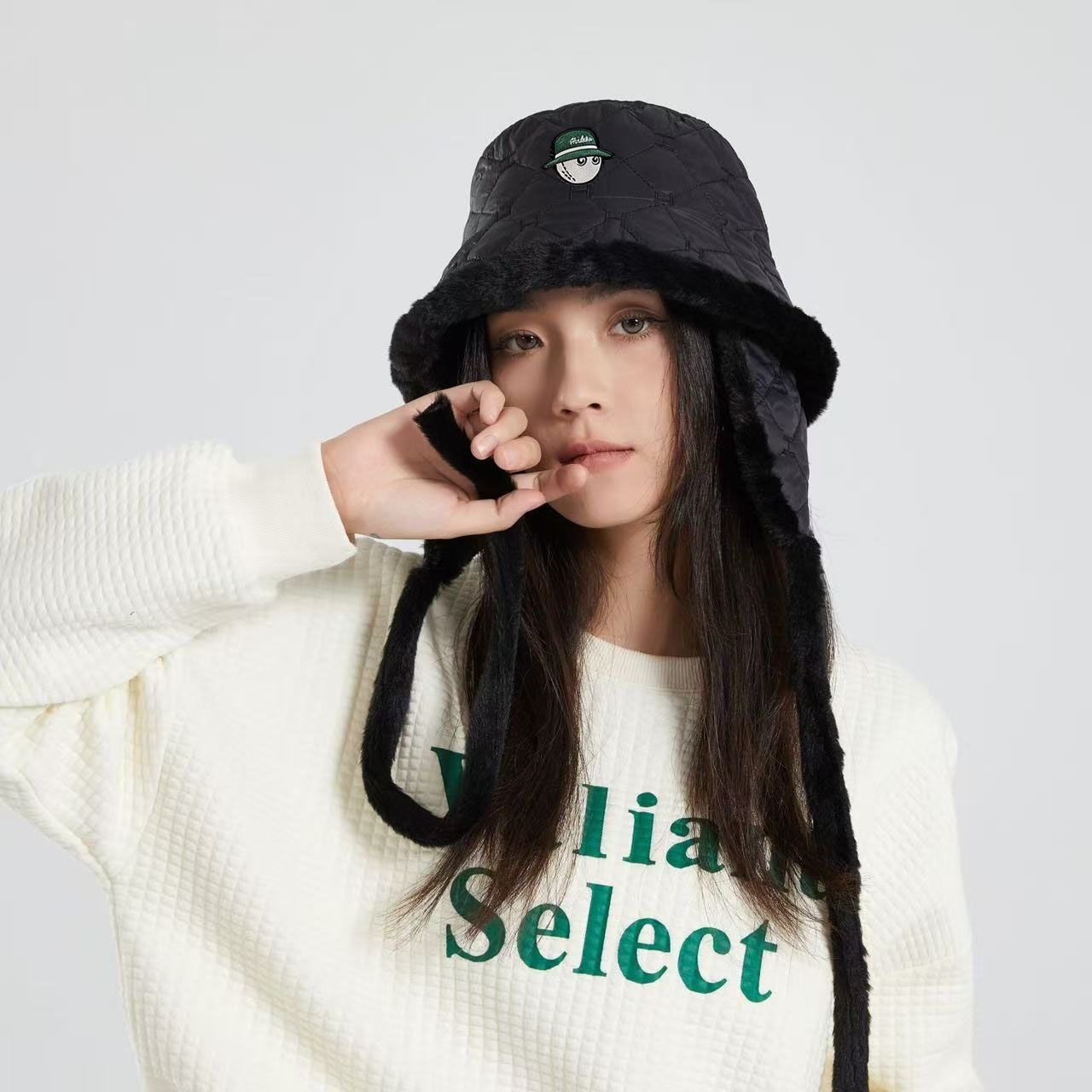 1個】レディース バケットハット MALBON GOLF 中綿 耳当て付 - メルカリ