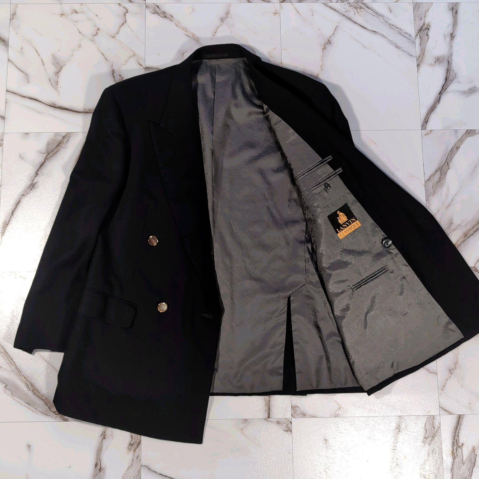 LANVIN CLASSIQUE × AGNONA PASHMINA カシミヤ100% 総裏 裏地