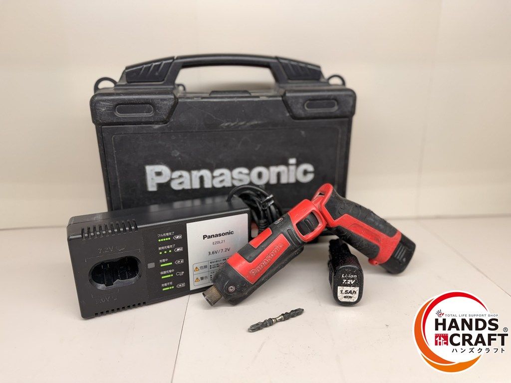 Panasonic ペンインパクトドライバ -R 7.2 V 1.5 Ahバッテリー×2 充電器 ケース パナソニック