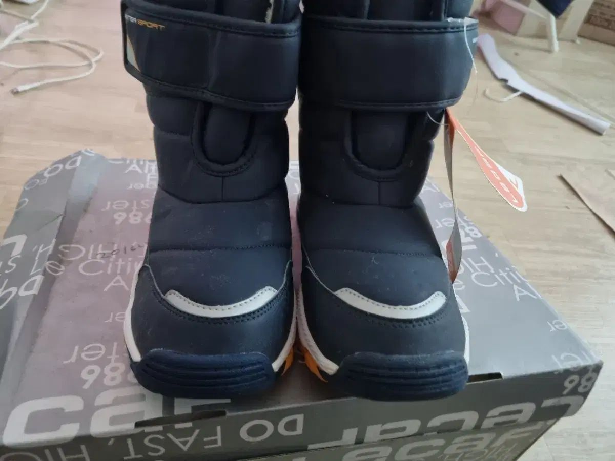 レガート キッズ 防寒 ブーツ ネイビー