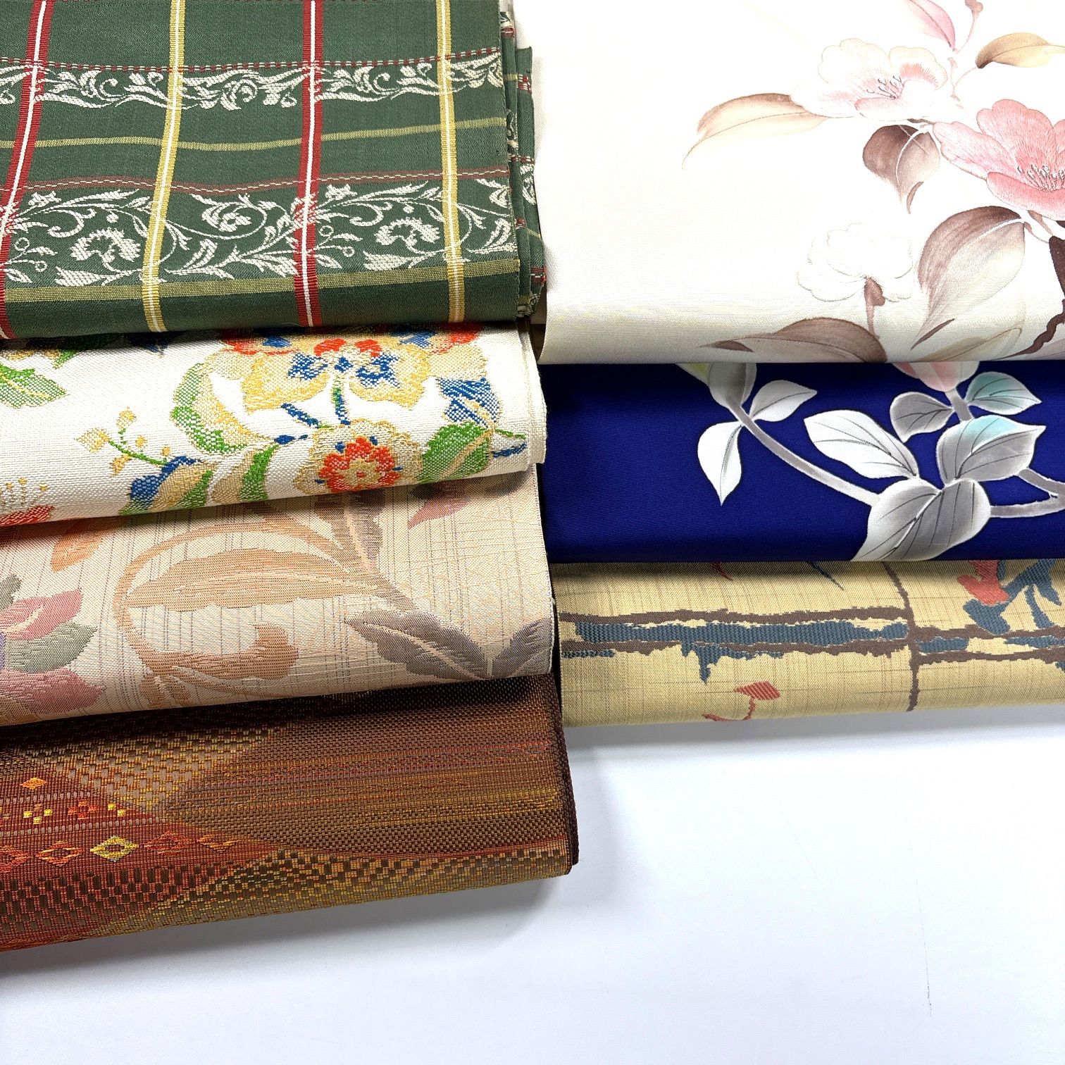 名古屋帯 7本 正絹 帯 まとめ売り 同梱購入歓迎 リメイク用 着付け練習