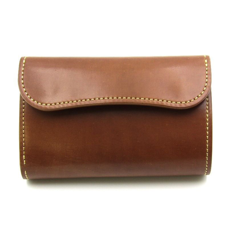 ワイルドスワンズ 三つ折り財布 BYRNE シェルコードバン 2025 バーン 内装バスタンフィス ナチュラル