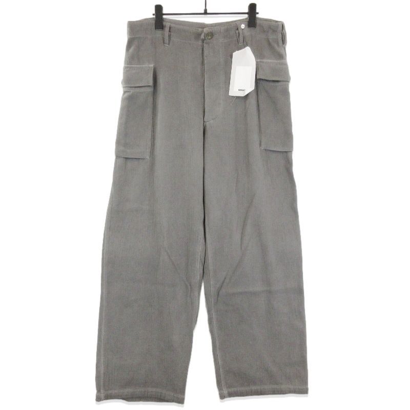 未使用 INNAT インアット HBT CARGO TROUSERS INNAT07-P03 ヘリンボーン カーゴパンツ ウエストコード SUMIKURO 2 71014247