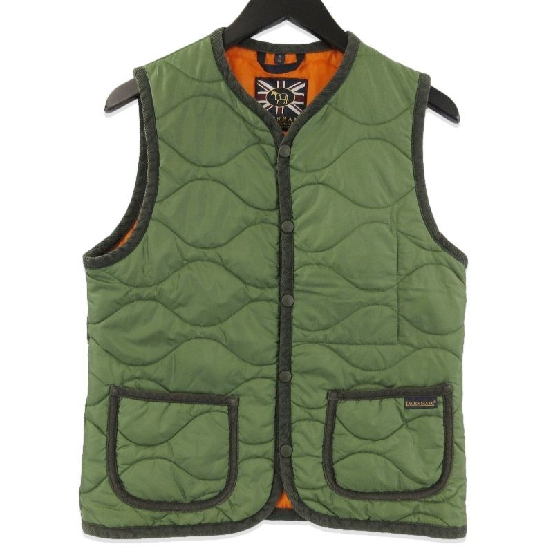 Lavenham ラベンハム キルティングベスト 中綿ベスト イギリス製 GREEN SWARD 36