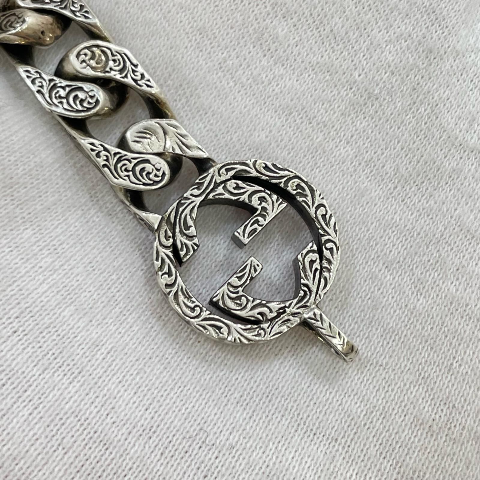 中古】GUCCI | グッチ インターロッキングG エングレービング チェーン