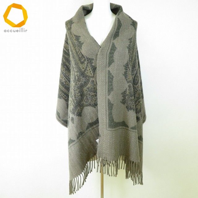 ETRO エトロ ショール ストールペイズリーSILK LANAWOOイタリア製 ETRO