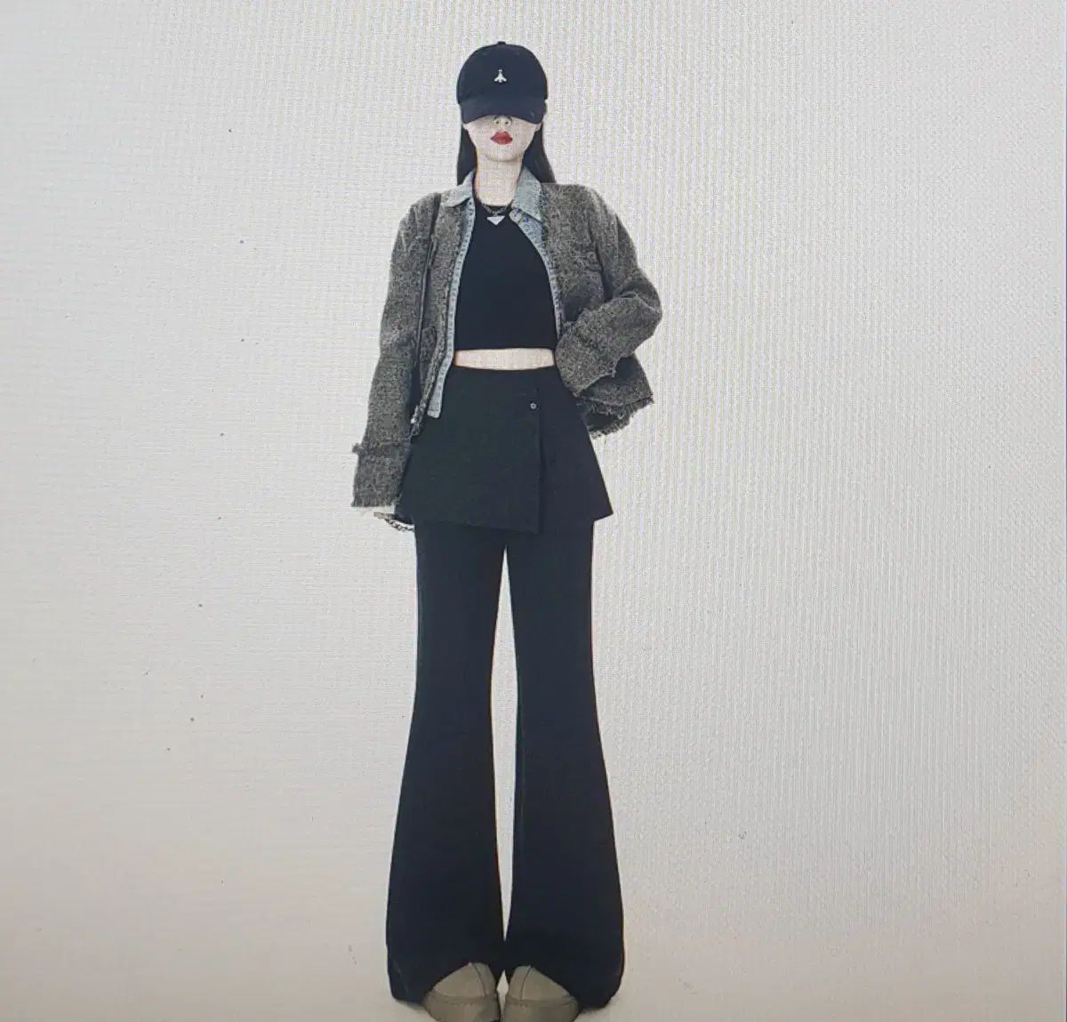 一体型 ニットキュロット