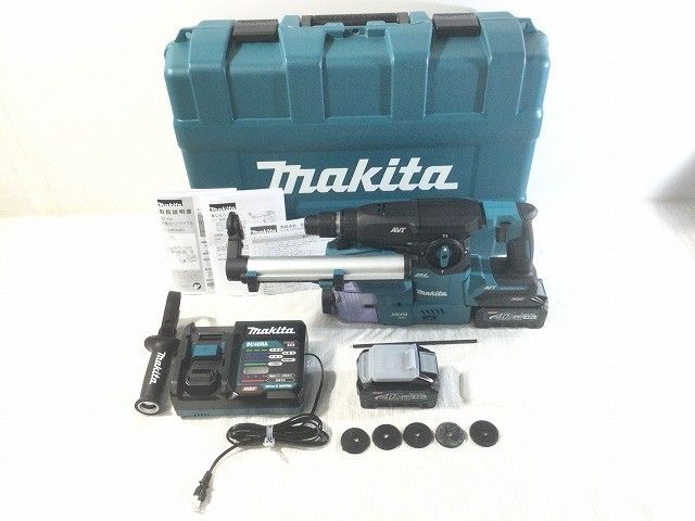  makita マキタ 40 Vmax 充電式ハンマドリル バッテリ 4.0 Ah 充電器 集じんシステム ケース付119384 電動ハンマードリル ドリル ドライバー レンチ