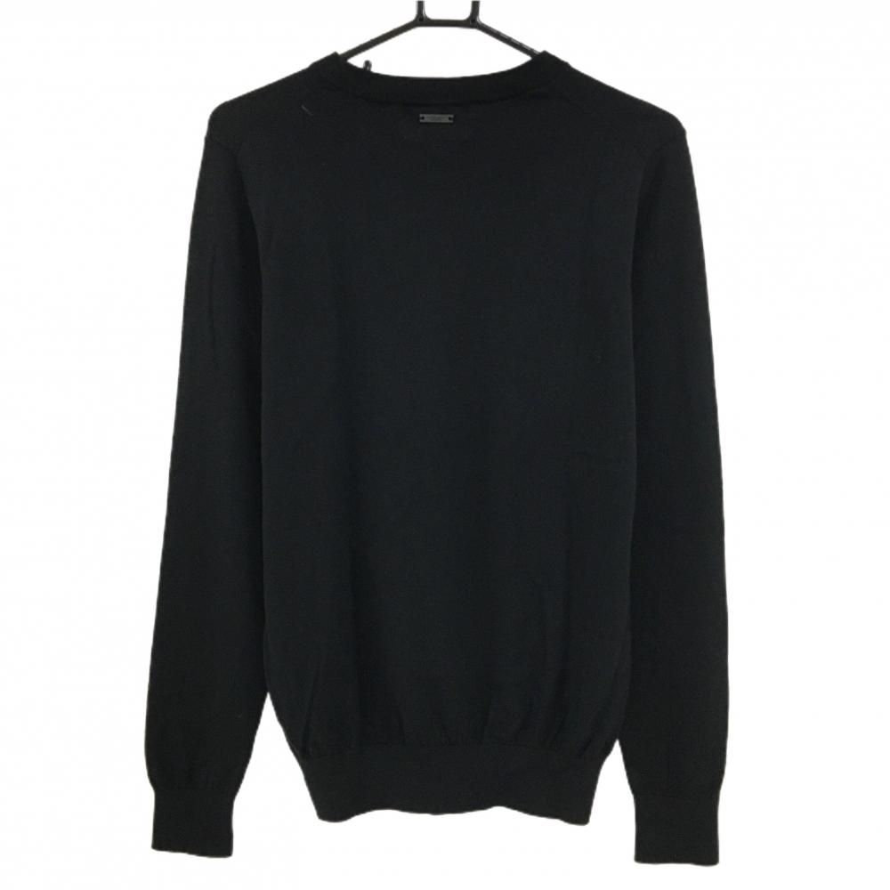 美品】マスターバニー セーター 黒×白 カシミヤ混 胸元ロゴ メンズ 4(M