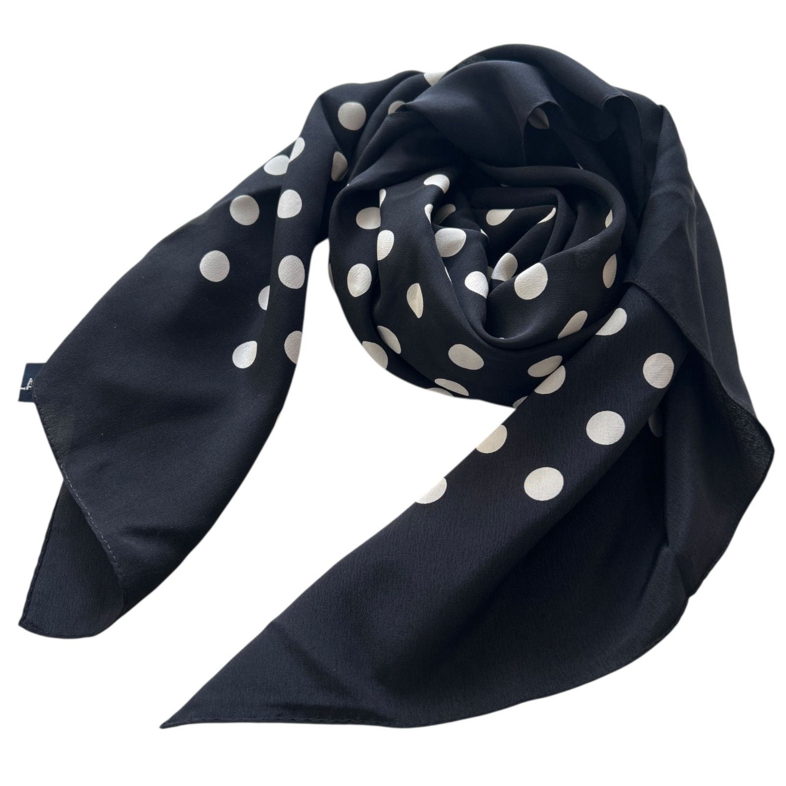 Ralph Lauren ラルフローレン ドット柄 シルク100 スカーフ ストール