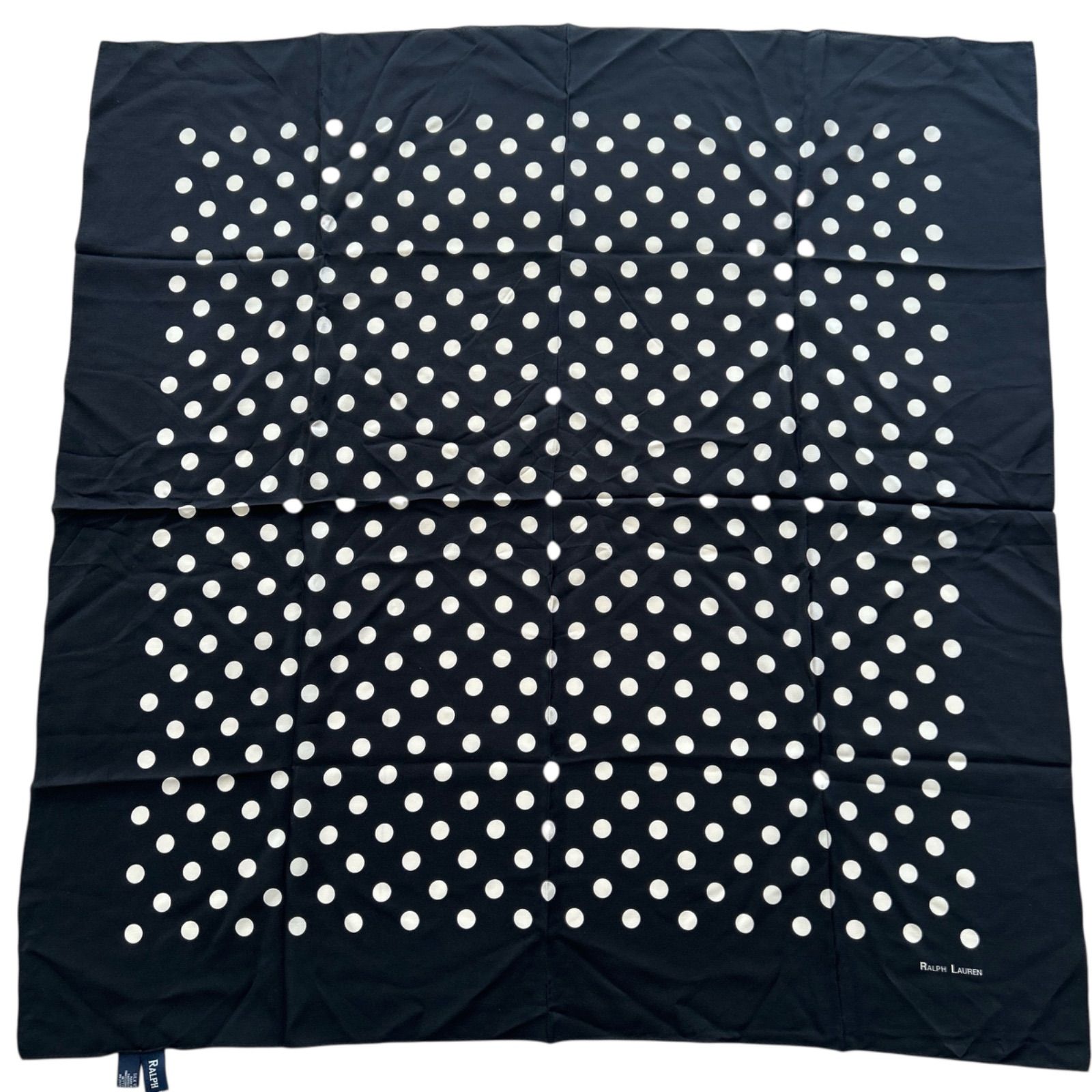 Ralph Lauren ラルフローレン ドット柄 シルク100 スカーフ ストール