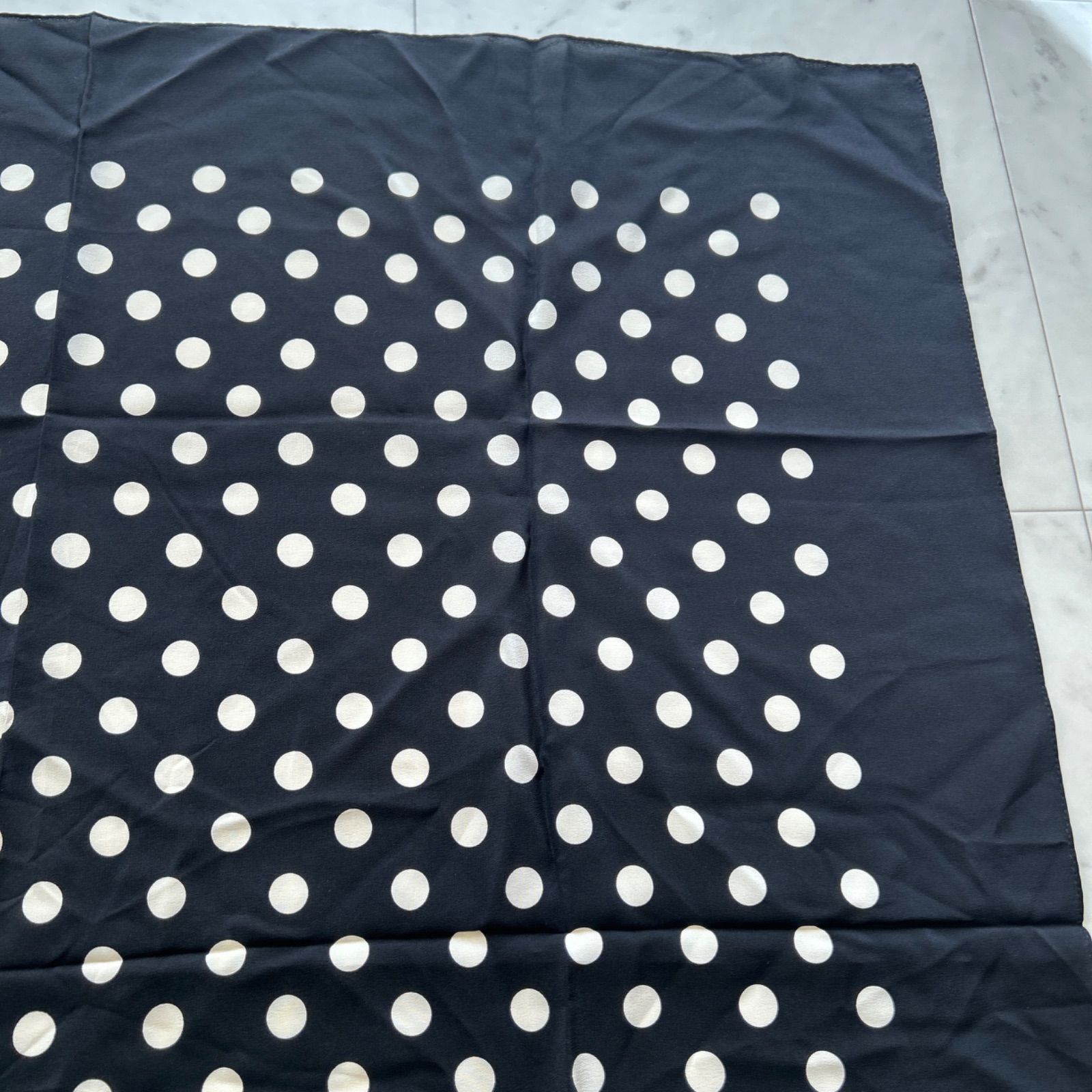 Ralph Lauren ラルフローレン ドット柄 シルク100 スカーフ ストール