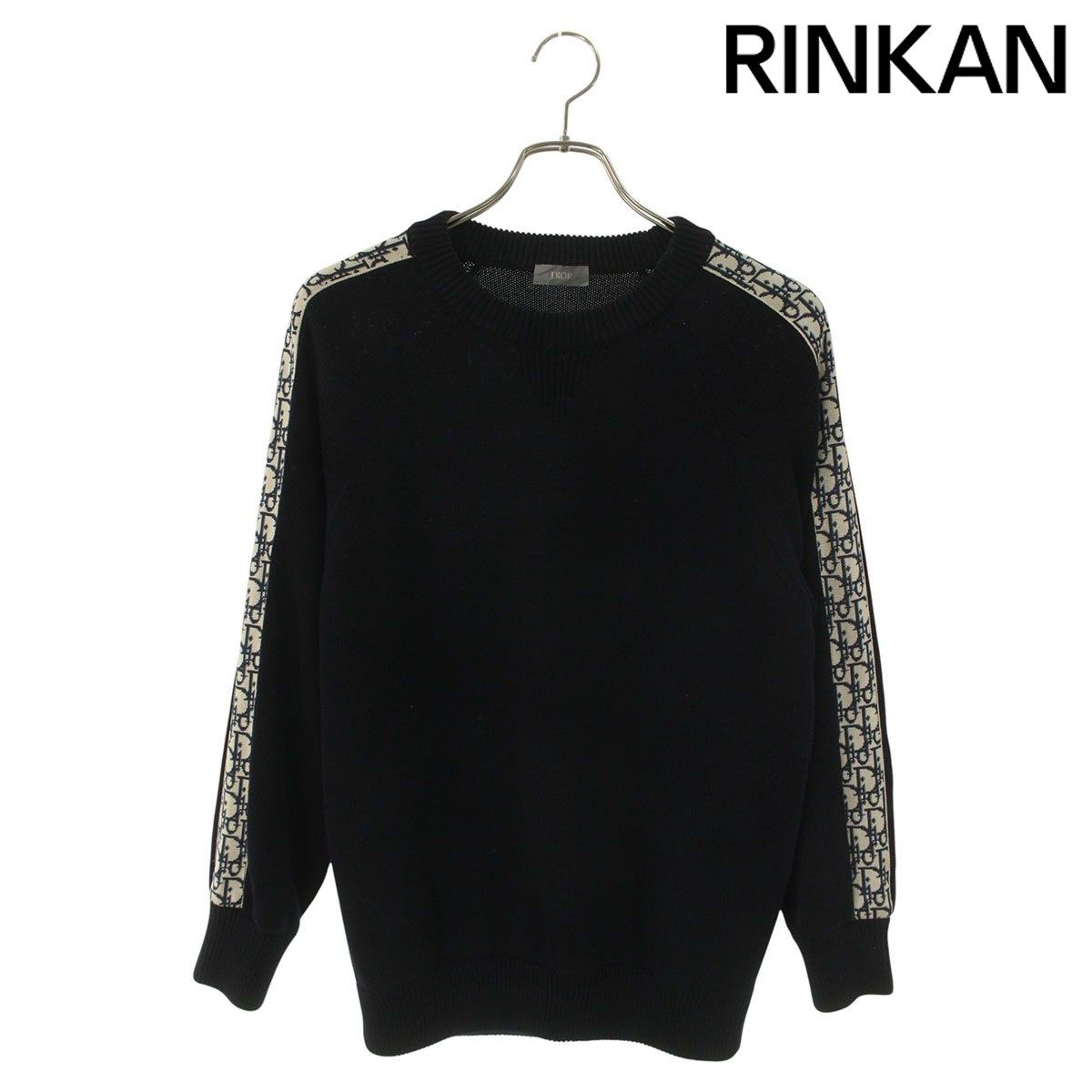 ディオール 113M638AT187 オブリーク切替クルーネックニット メンズ XS