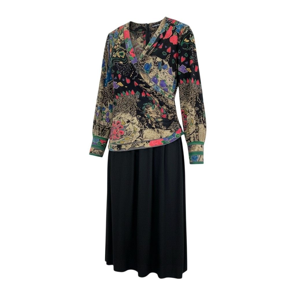 40k26 LEONARD レオナール ドッキングワンピース 長袖ワンピース