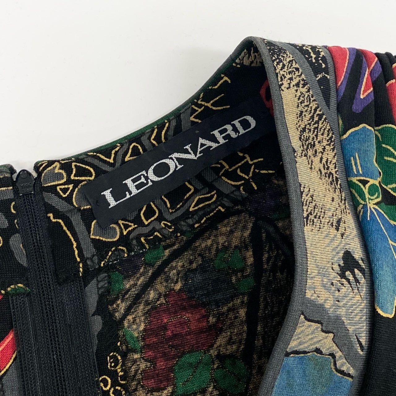 40k26 LEONARD レオナール ドッキングワンピース 長袖ワンピース