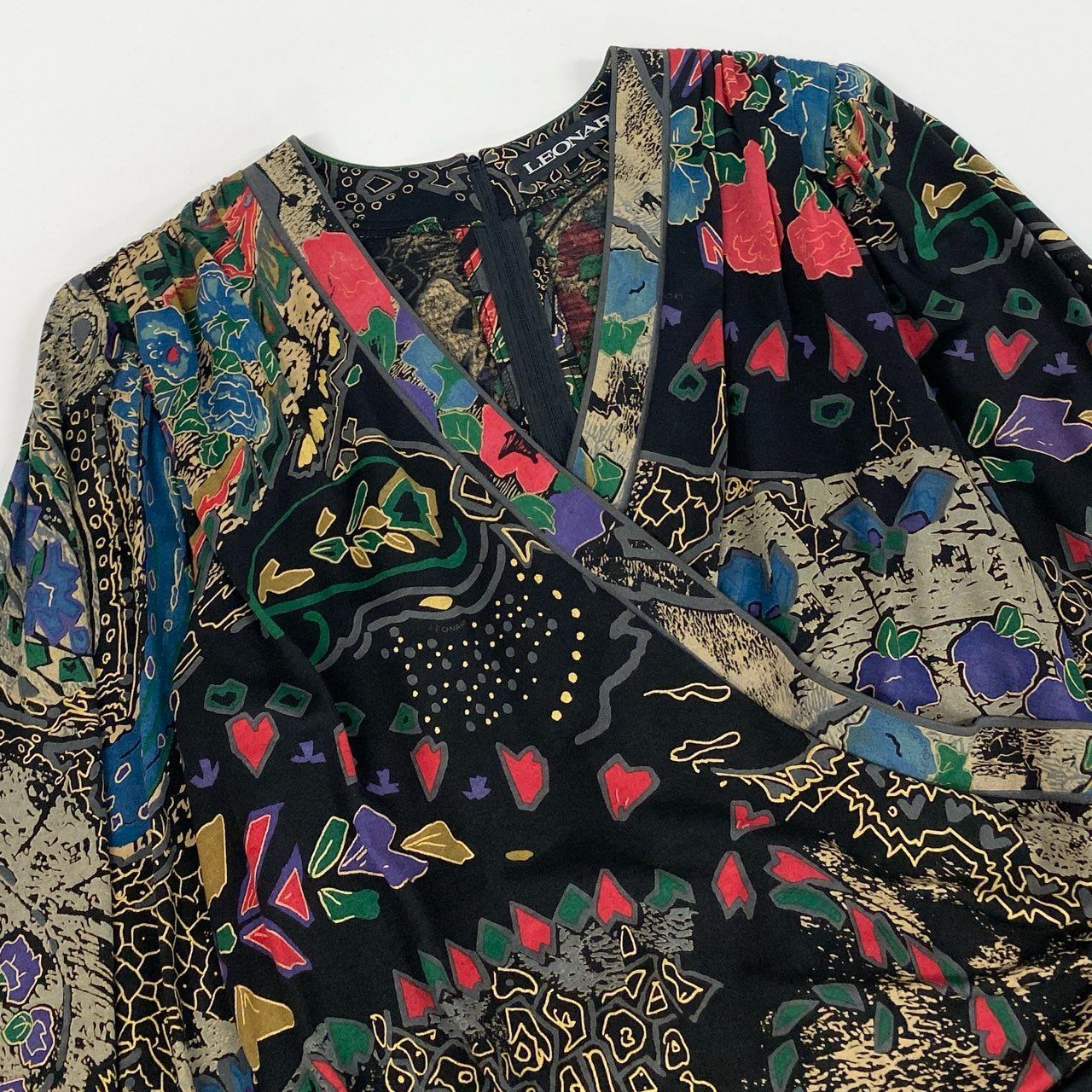 40k26 LEONARD レオナール ドッキングワンピース 長袖ワンピース