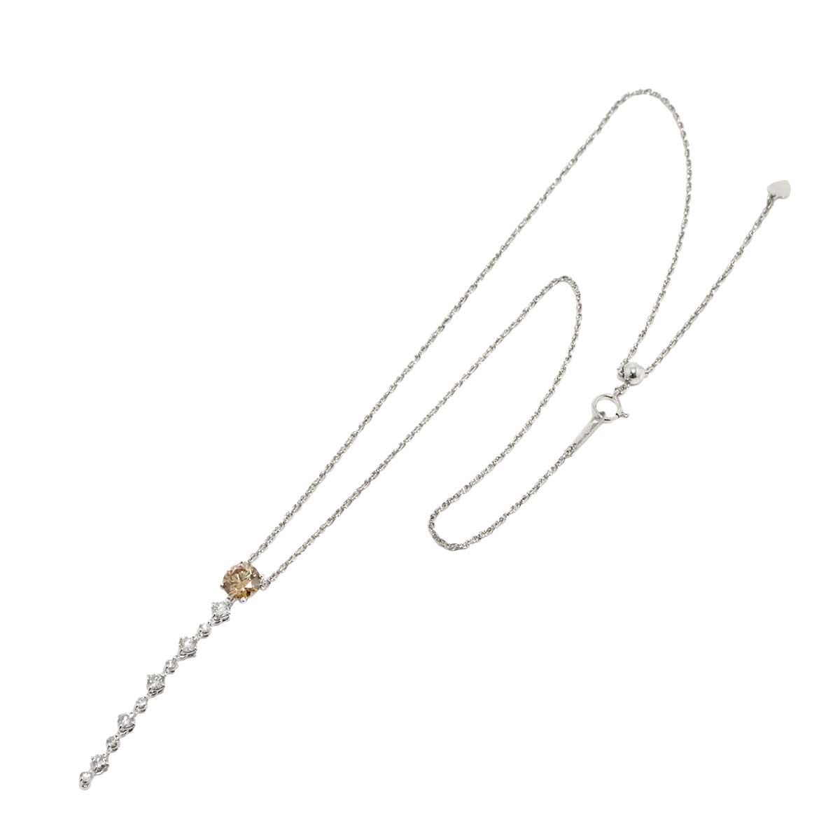 カシケイ KASHIKEY ブラウンダイヤ 1.068ct ダイヤ 0.70ct ネックレス