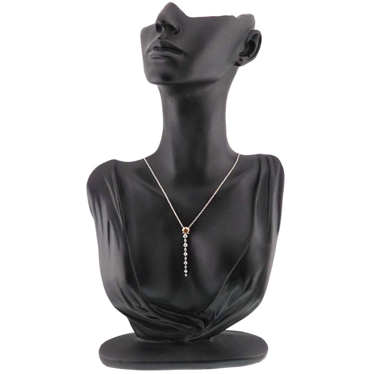 カシケイ KASHIKEY ブラウンダイヤ 1.068ct ダイヤ 0.70ct ネックレス