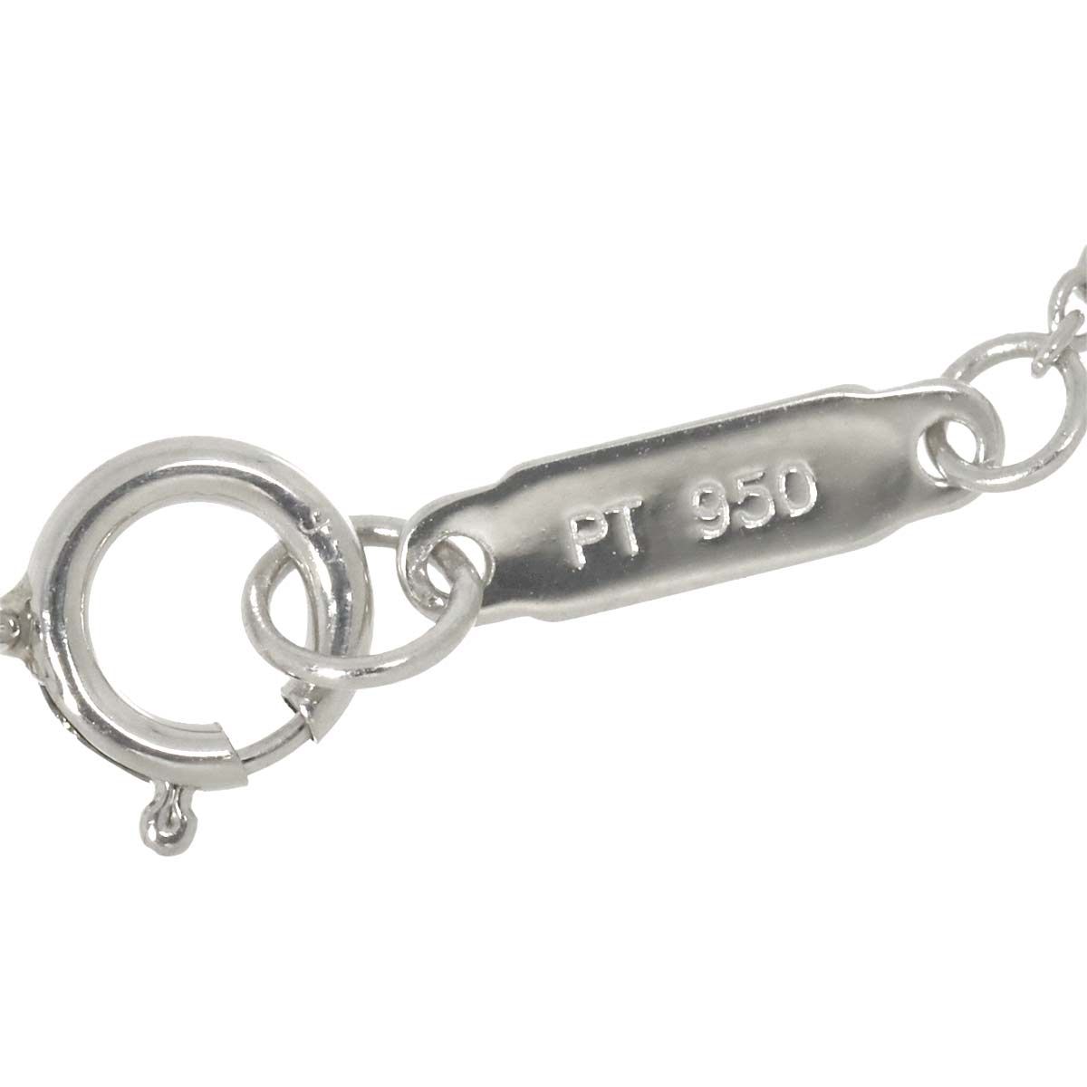 PT/PTダイヤモンドプチネックレス 40cm ティファニー TIFFANY&Co. ハート ダイヤ ネックレス 40cm Pt プラチナ