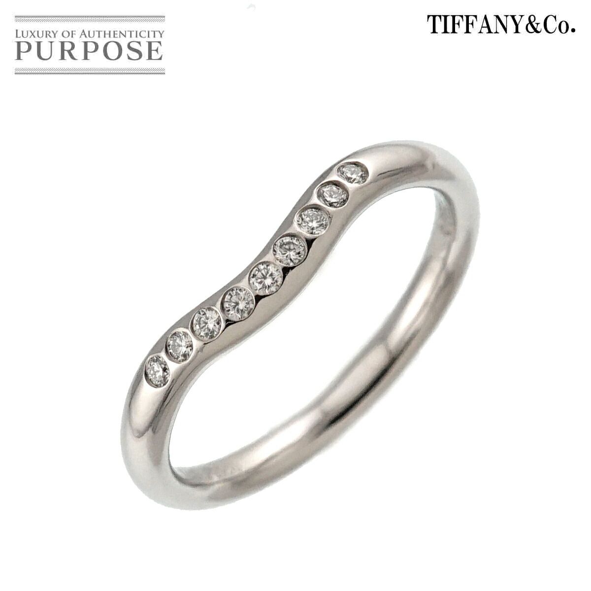ティファニー TIFFANY&Co. カーブド バンド 10号 リング ダイヤ Pt