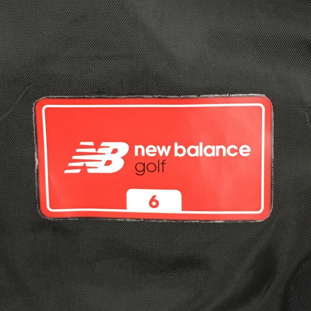 美品】ニューバランスゴルフ 切替中綿ベスト 黒×グレー 前ロゴ総柄