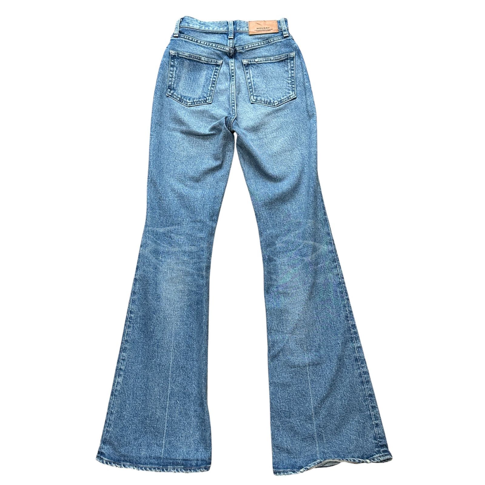 MOUSSY MVS FLARE (L) ハイウエスト ブーツカットデニム ロング