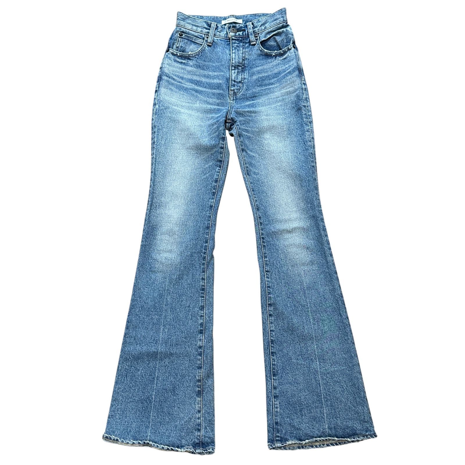 MOUSSY MVS FLARE (L) ハイウエスト ブーツカットデニム ロング