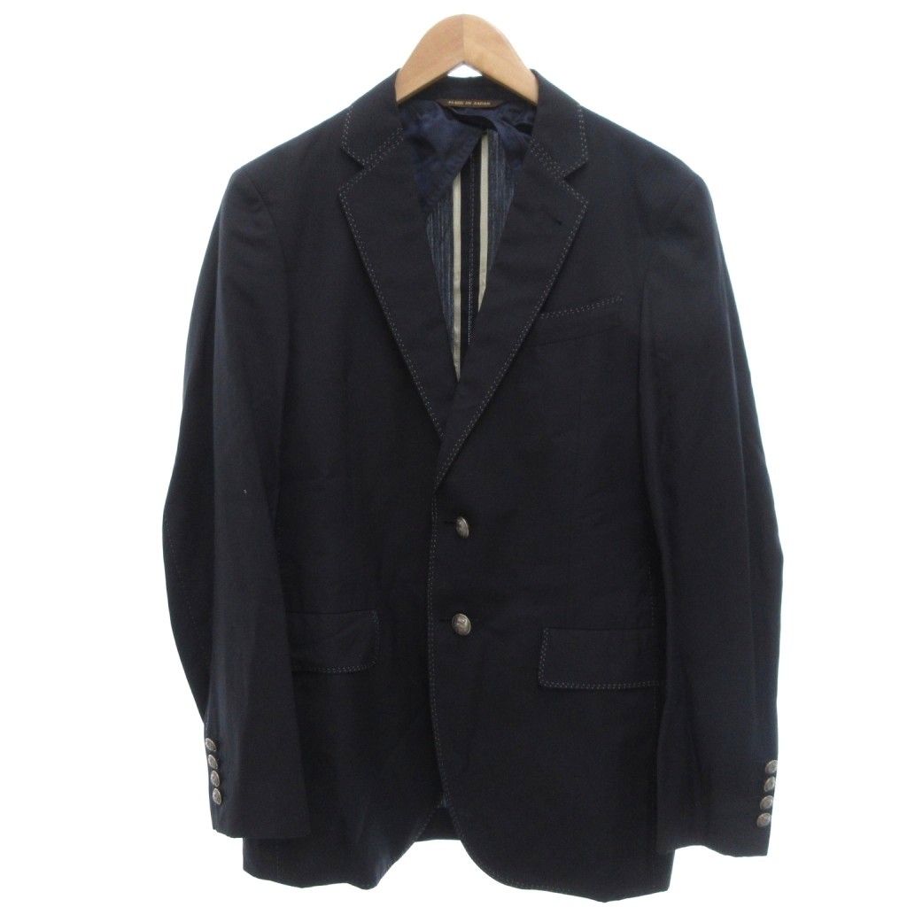 【中古】ポールスミス PAUL SMITH COLLECTION テーラードジャケット ブレザー 紺ブレ メタルボタン ステッチ 背抜き ポールスミス PAUL SMITH COLLECTION テーラードジャケット ブレザー