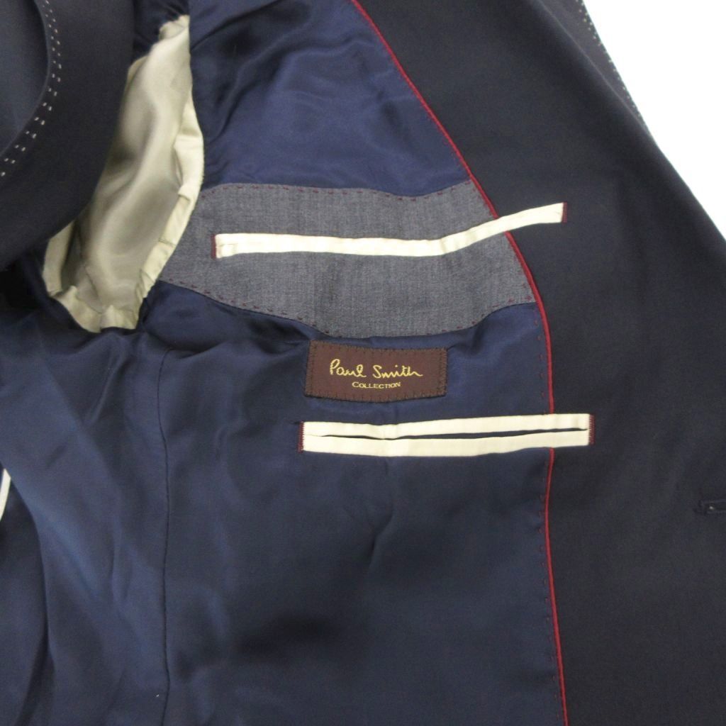 【中古】ポールスミス PAUL SMITH COLLECTION テーラードジャケット ブレザー 紺ブレ メタルボタン ステッチ 背抜き ポールスミス PAUL SMITH COLLECTION テーラードジャケット ブレザー