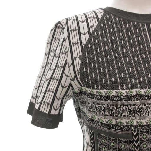 マメクロゴウチ Mame Kurogouchi 25SS ジオメトリック パターン ニット