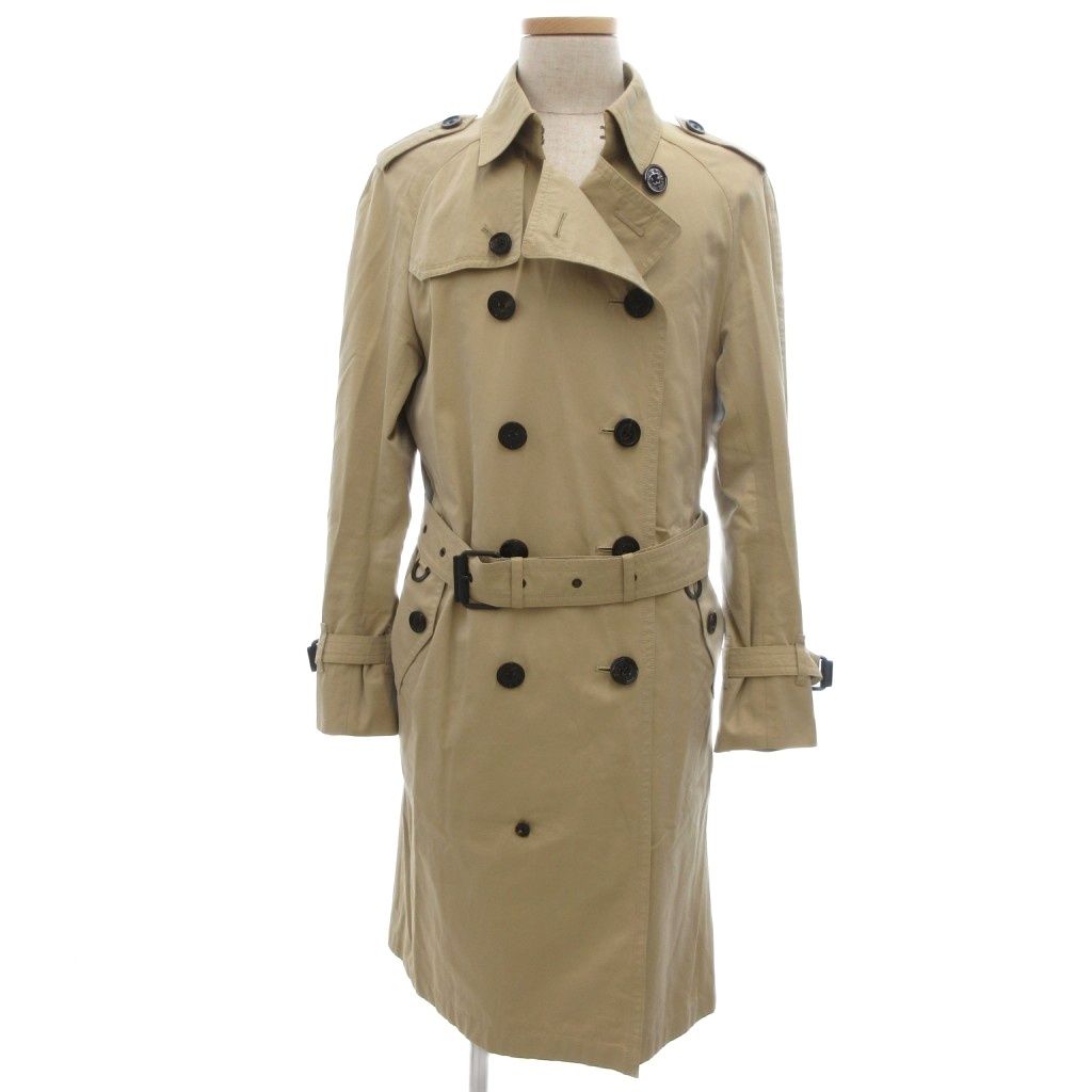 ブラックレーベルクレストブリッジ BLACK LABEL CRESTBRIDGE トレンチコート 裏地チェック柄 ベルト付き L ベージュ UO