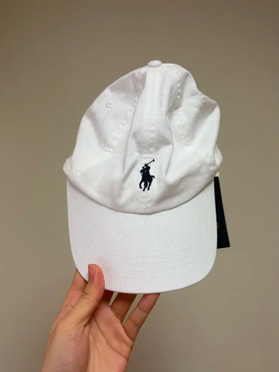 ポロ 帽子 ベースボールキャップ 白 キッズ