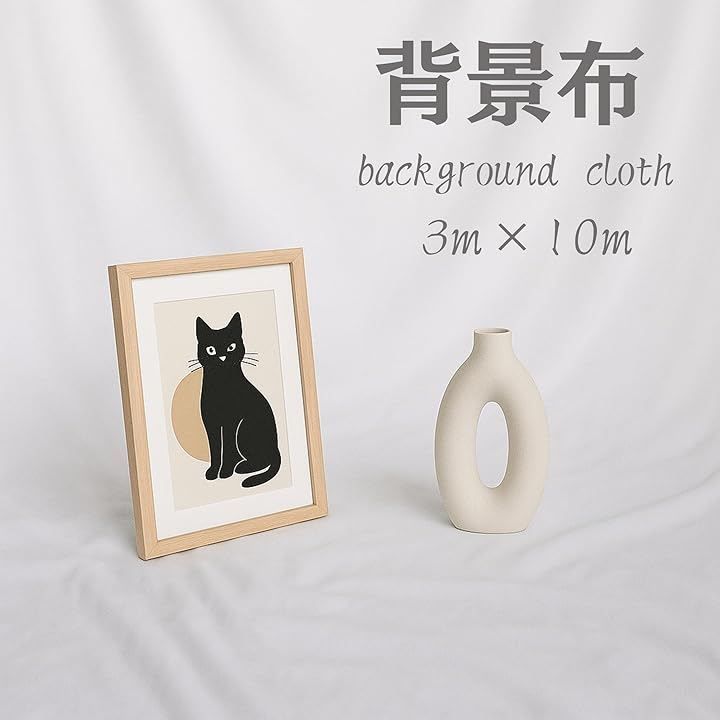 MTP Style 背景布 3 mx 10 m 超大型 一枚布 無地 バックスクリーン 撮影 スタジオ 装飾 多用途 特大 折り畳み ホワイト