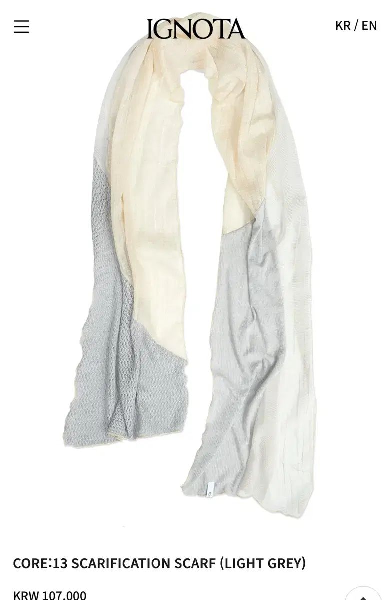 イグノタ スカーフ CORE 13 SCARIFICATION SCARF LI